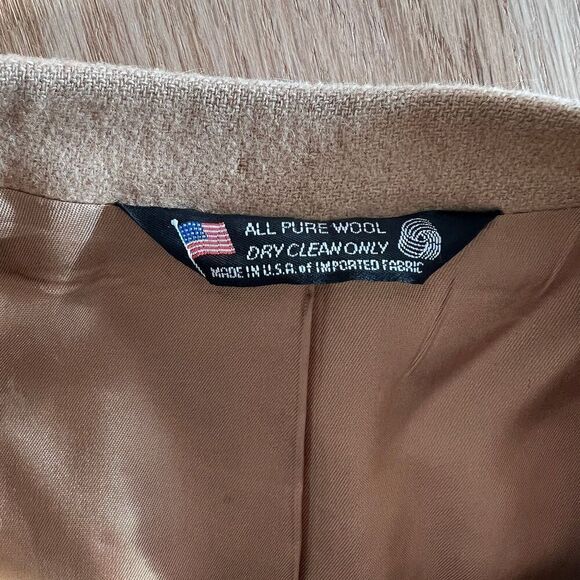 John Alexander Blazer Men's 42R Vintage 100% Worsted Wool USA‎ Made jacket beige - Picture 3 of 9